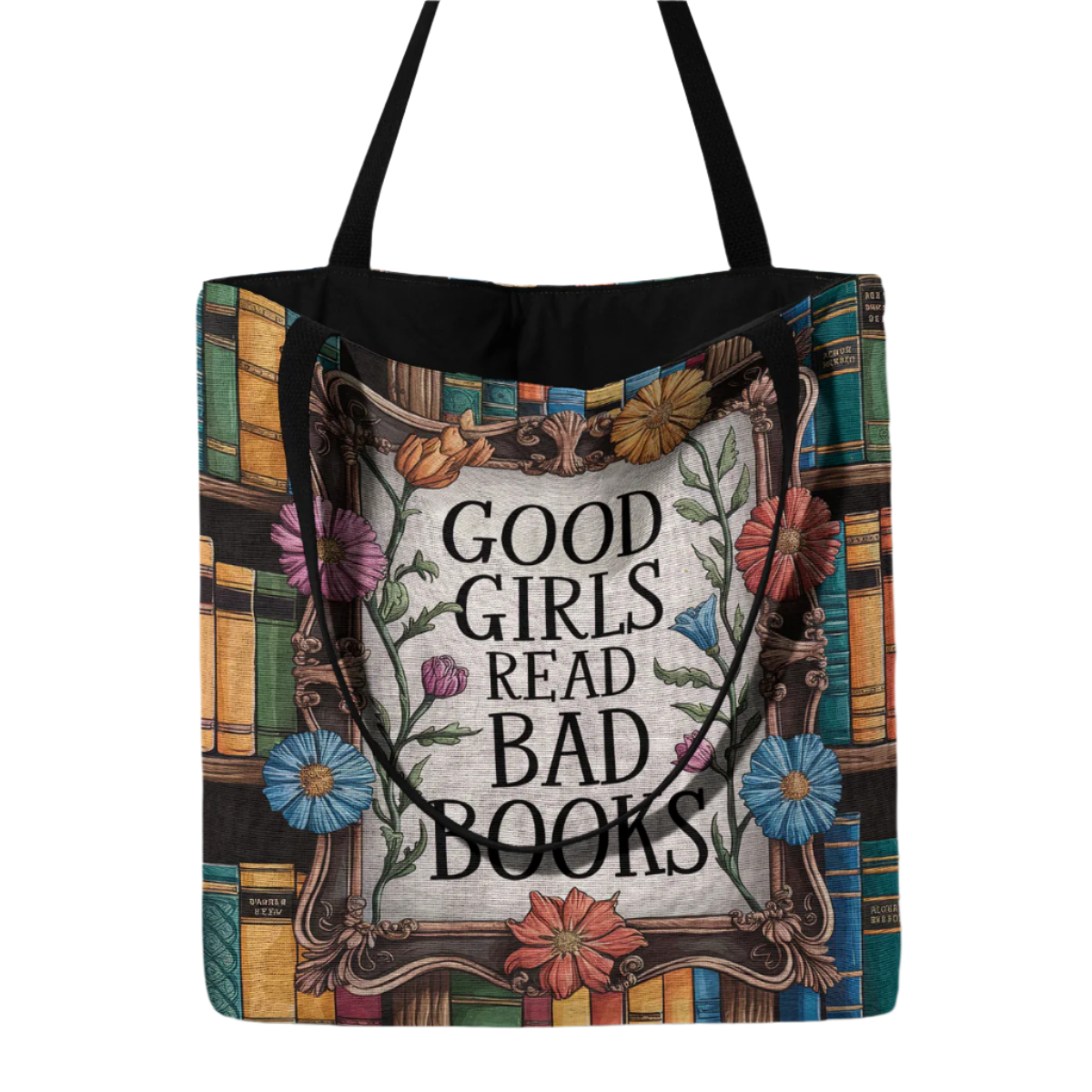 Good Girls Read Bad Books Bright & Bookish Woven Tote-Offbeat Opulence