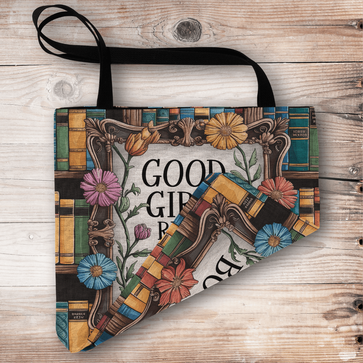 Good Girls Read Bad Books Bright & Bookish Woven Tote-Offbeat Opulence