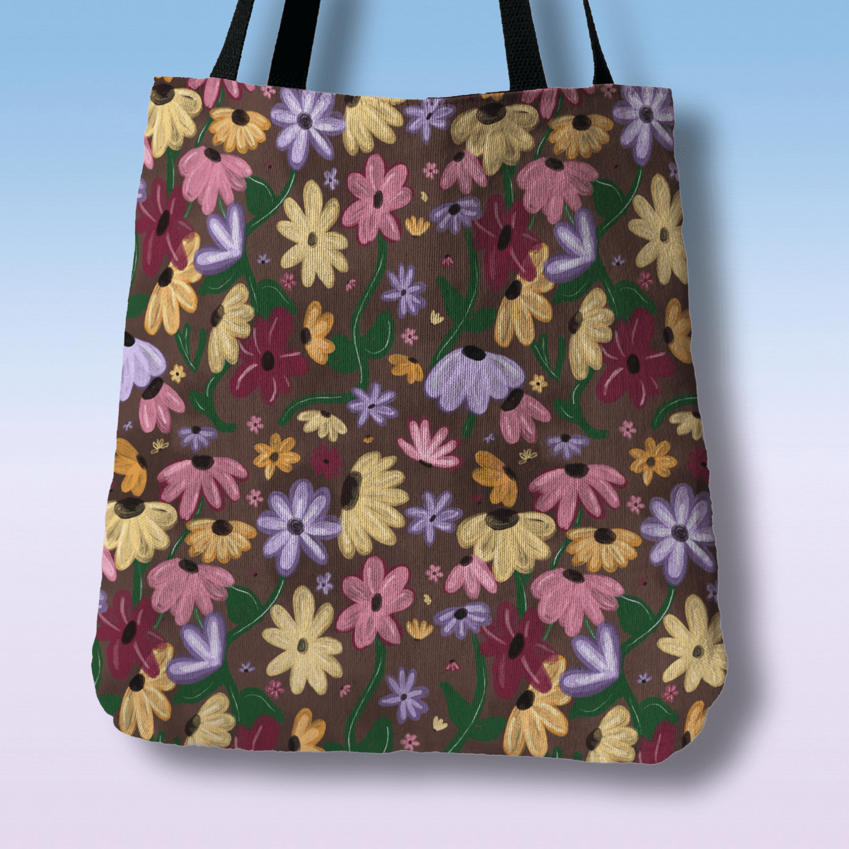 Surprise Song Piano Floral Woven Tote-Offbeat Opulence