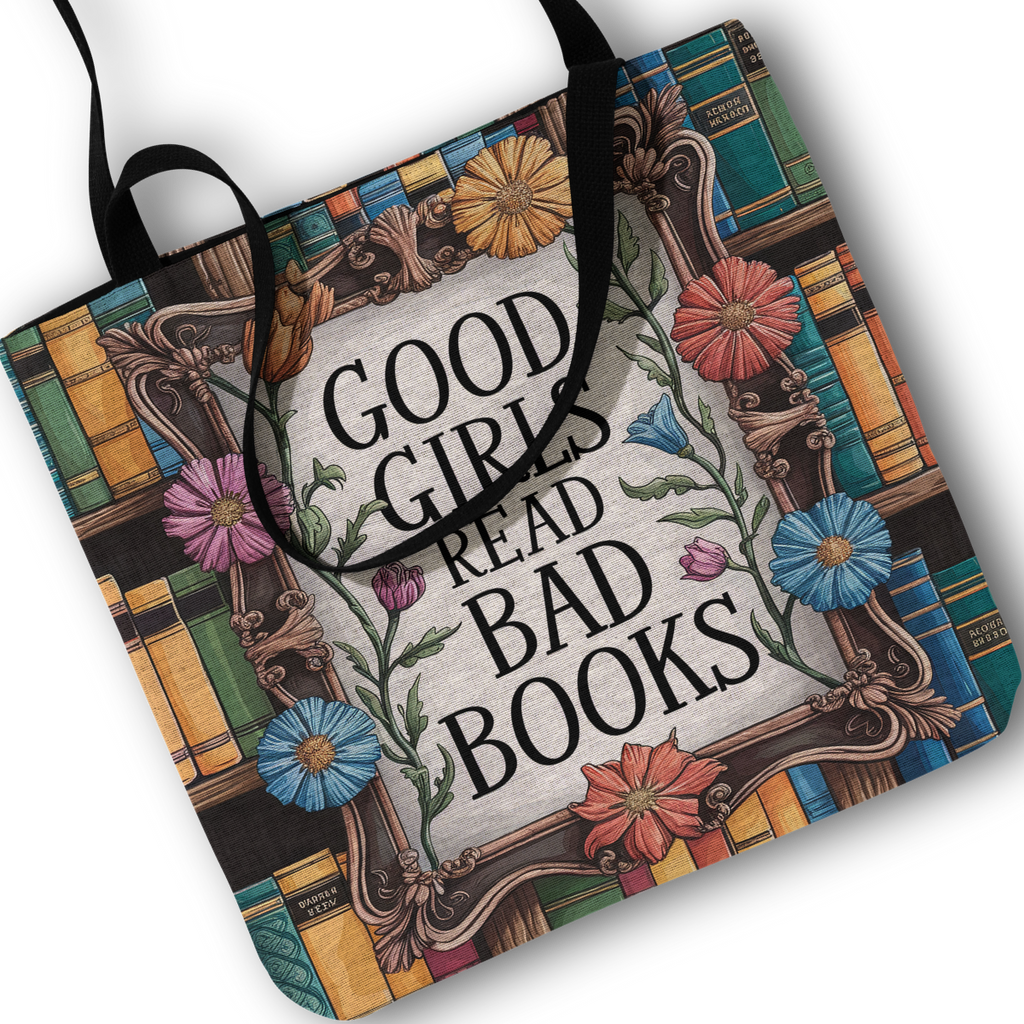 Good Girls Read Bad Books Bright & Bookish Woven Tote-Offbeat Opulence