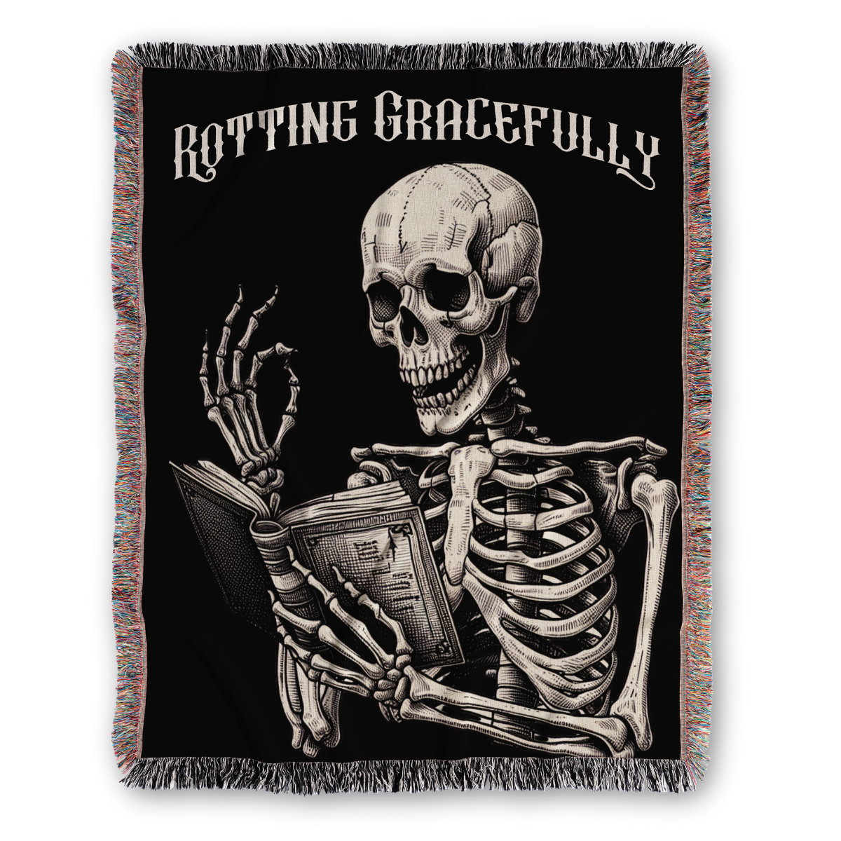 Rotting Gracefully – Woven Tapestry Blanket Gift for Readers