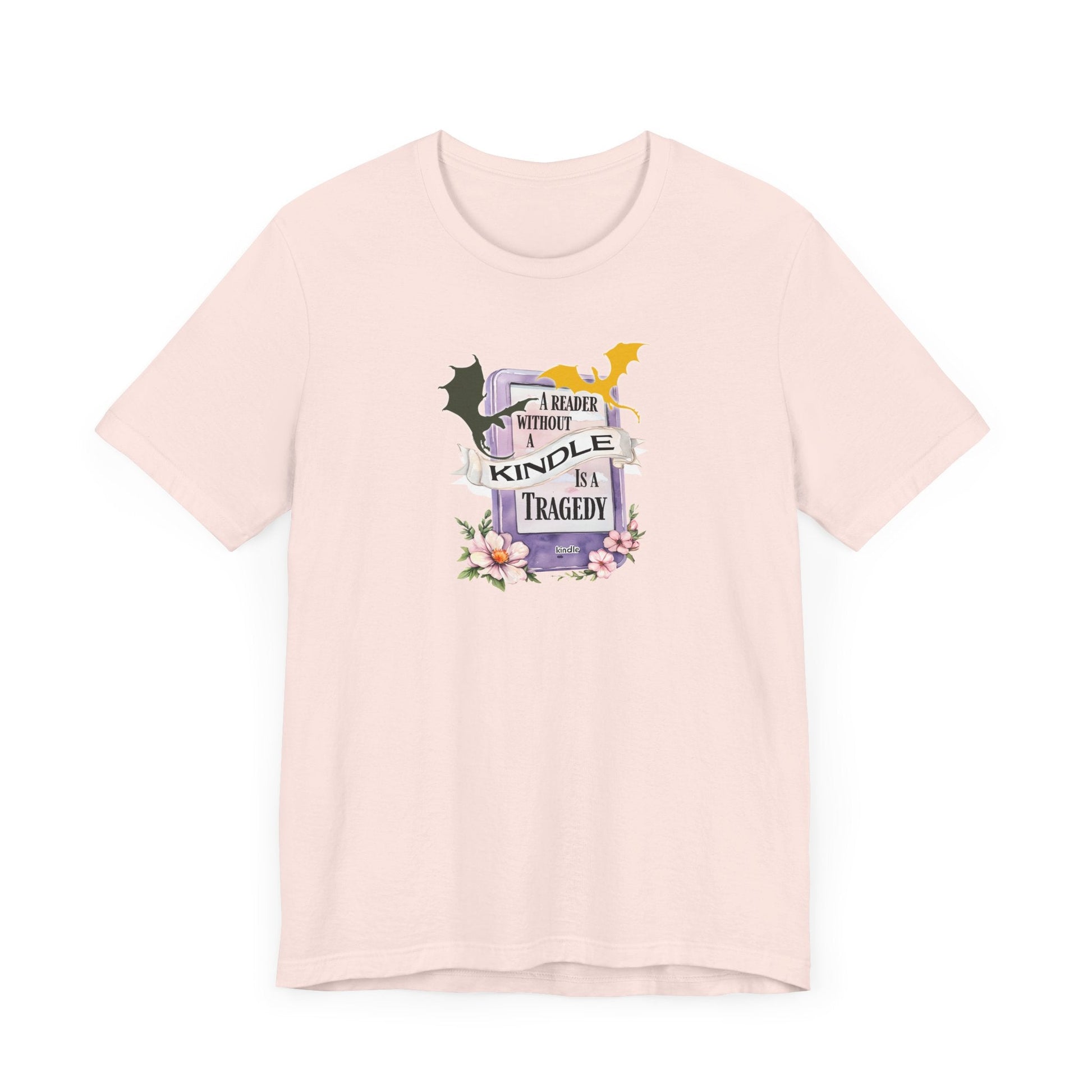 A Reader Without a Kindle Is a Tragedy T-Shirt – Fourth Wing Inspired Bookish Tee - Offbeat Opulence