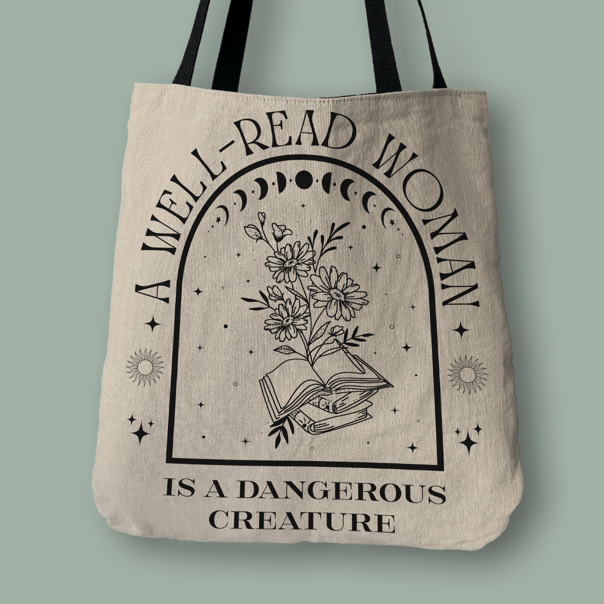 A Well-Read Woman Woven Tote Bag-Offbeat Opulence