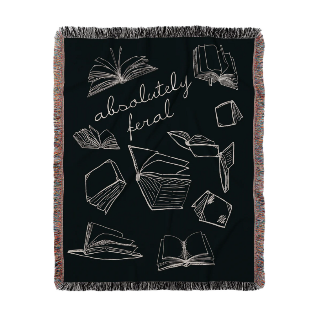 Absolutely Feral Woven Blanket – For Readers Who've Lost All Chill-Offbeat Opulence