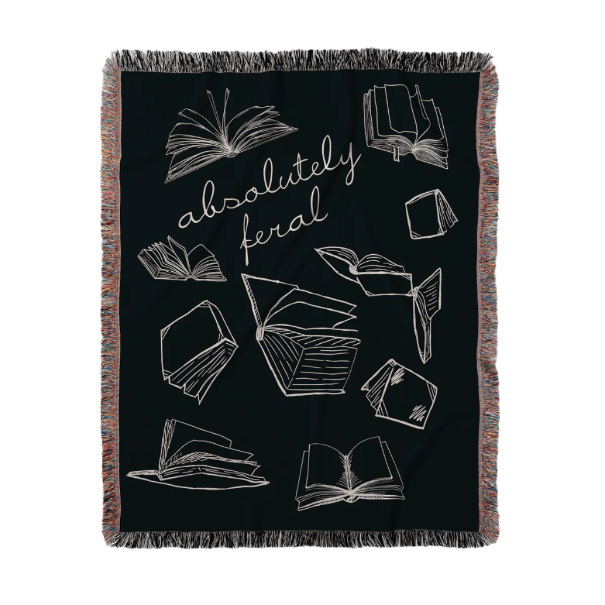 Absolutely Feral Woven Blanket – For Readers Who've Lost All Chill-Offbeat Opulence