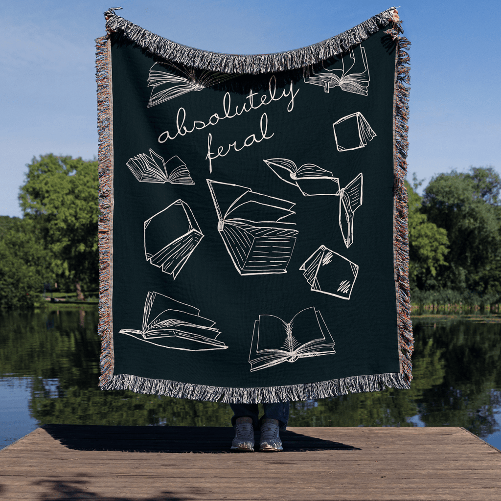 Absolutely Feral Woven Blanket – For Readers Who've Lost All Chill-Offbeat Opulence