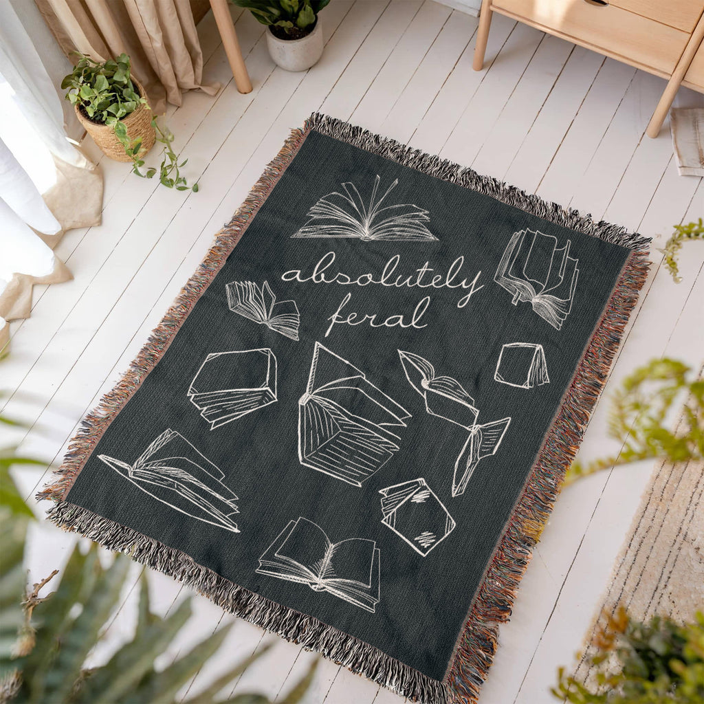 Absolutely Feral Woven Blanket – For Readers Who've Lost All Chill-Offbeat Opulence