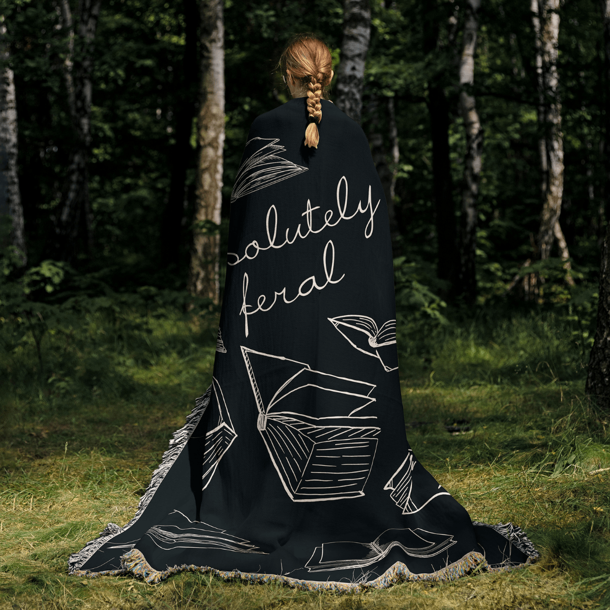 Absolutely Feral Woven Blanket – For Readers Who've Lost All Chill-Offbeat Opulence