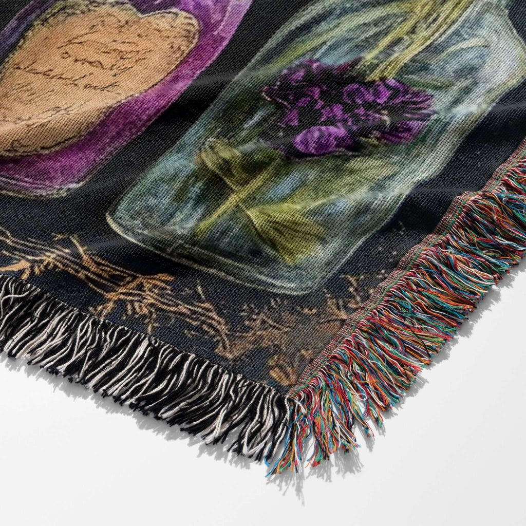 Apothecary Shelves Watercolor Woven Blanket-Offbeat Opulence