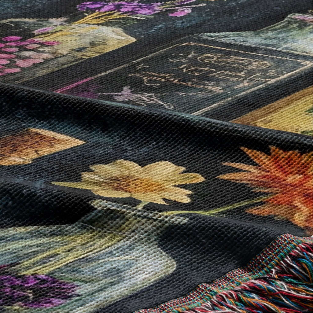 Apothecary Shelves Watercolor Woven Blanket-Offbeat Opulence
