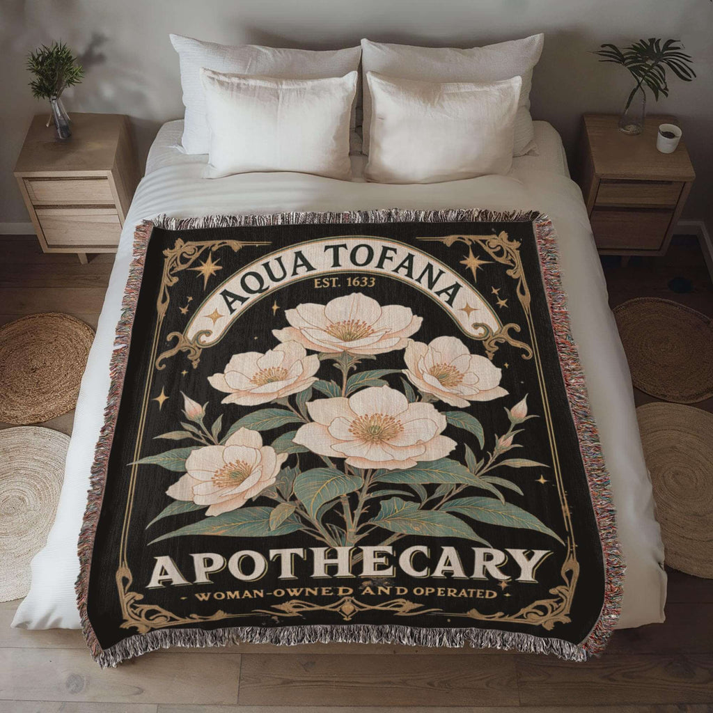 Aqua Tofana Apothecary Woven Blanket-Offbeat Opulence