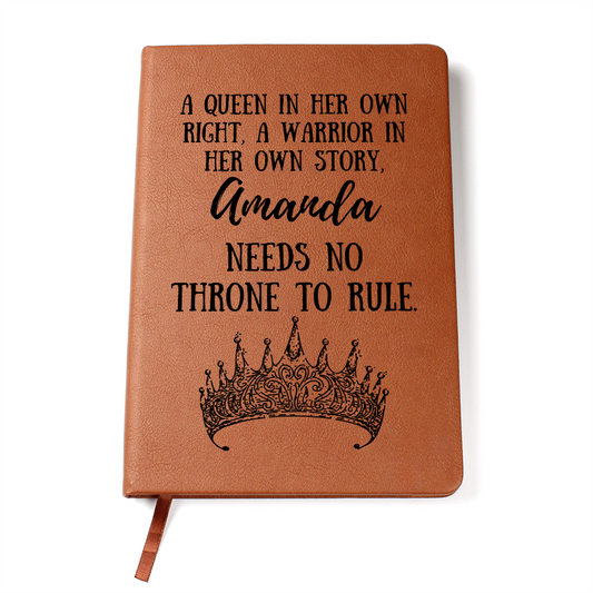 Personalized Warrior Queen Journal – A Throne-Free Rule-Offbeat Opulence