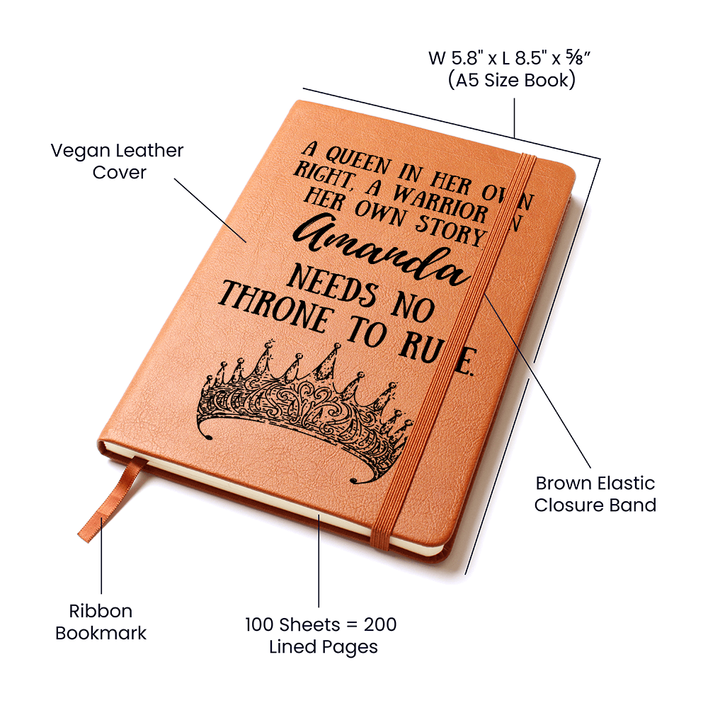 Personalized Warrior Queen Journal – A Throne-Free Rule-Offbeat Opulence