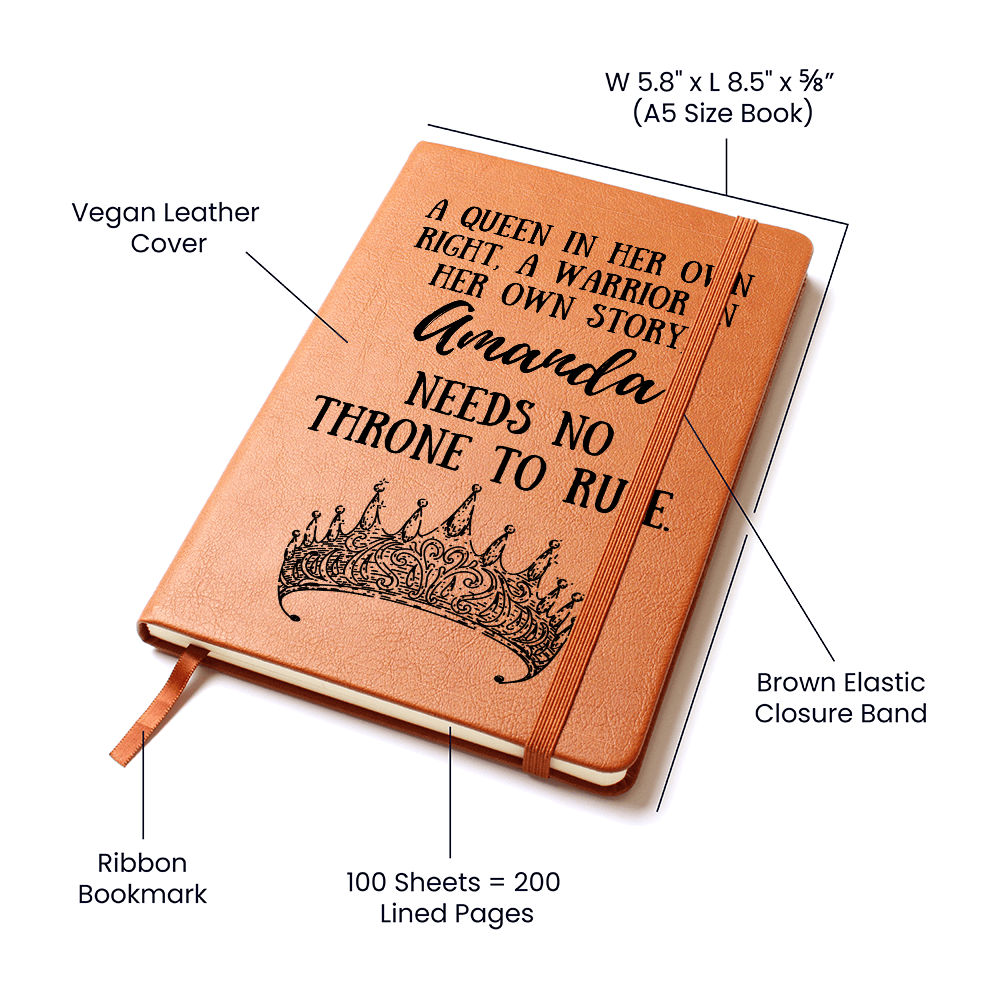 Personalized Warrior Queen Journal – A Throne-Free Rule