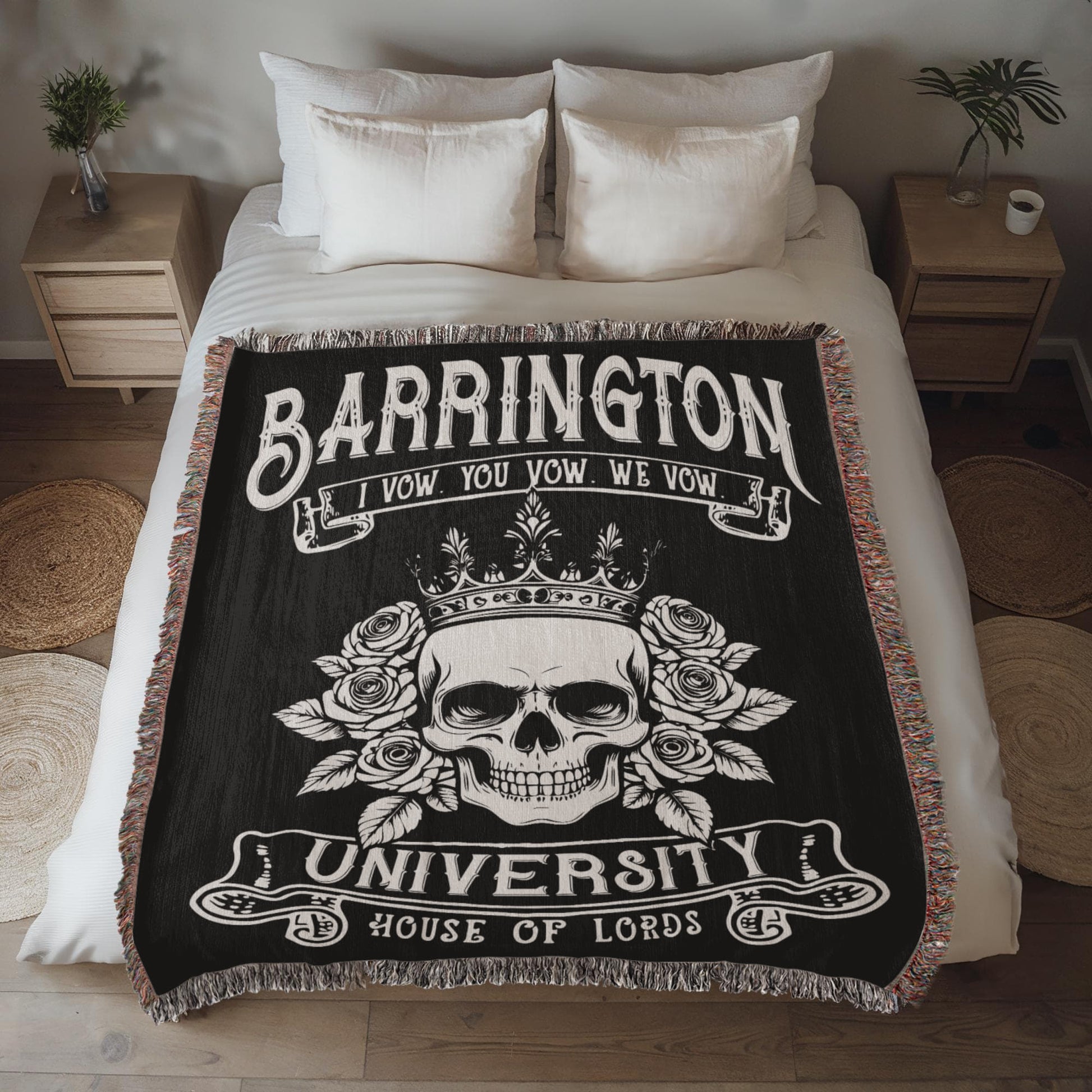 Barrington University Woven Blanket – The House of Lords Series-Inspired Throw-Offbeat Opulence