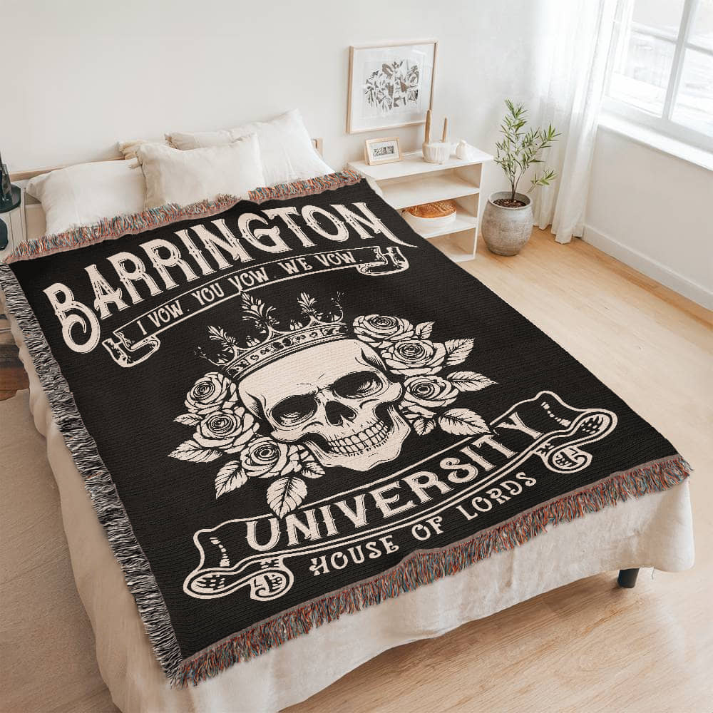 Barrington University Woven Blanket – The House of Lords Series-Inspired Throw-Offbeat Opulence