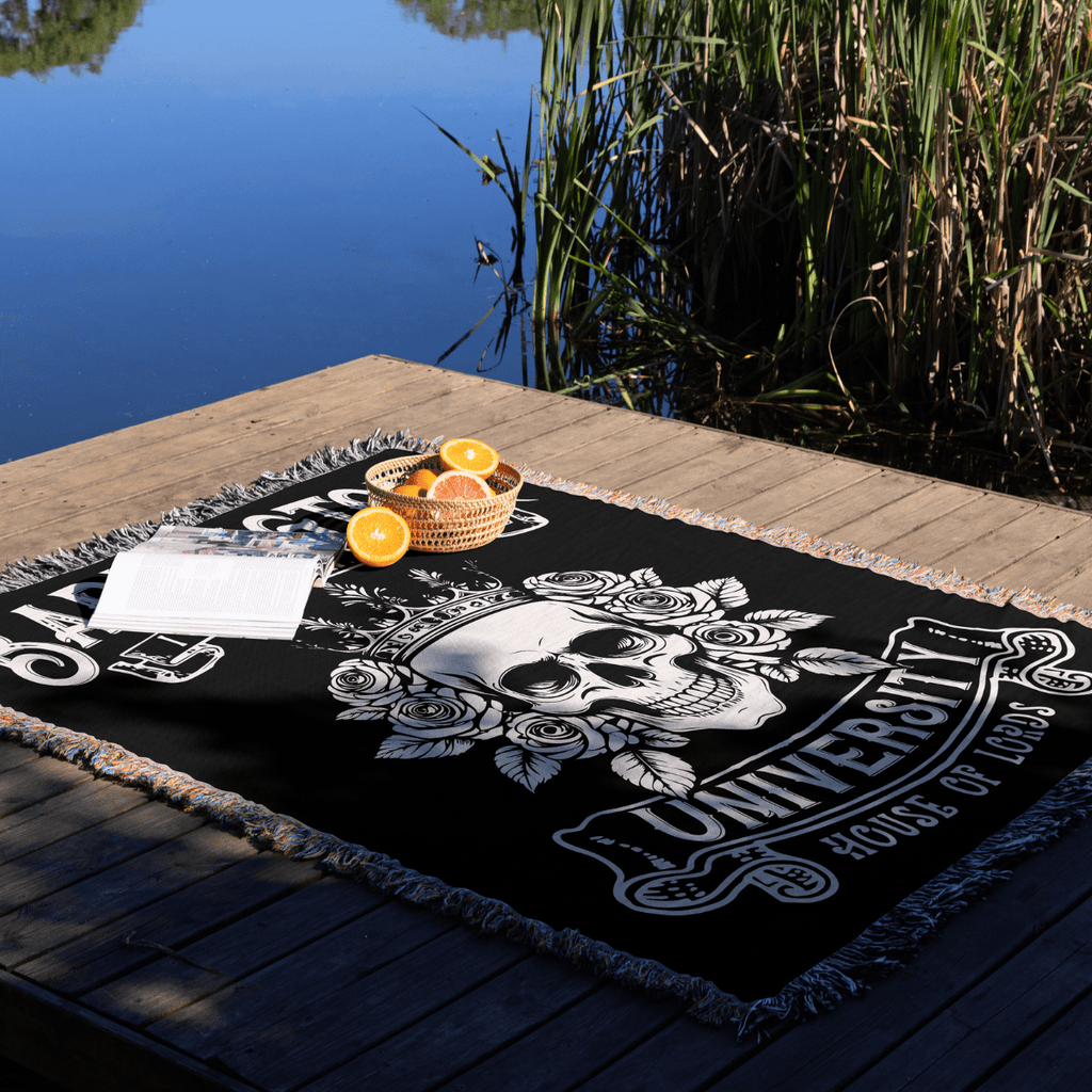 Barrington University Woven Blanket – The House of Lords Series-Inspired Throw-Offbeat Opulence