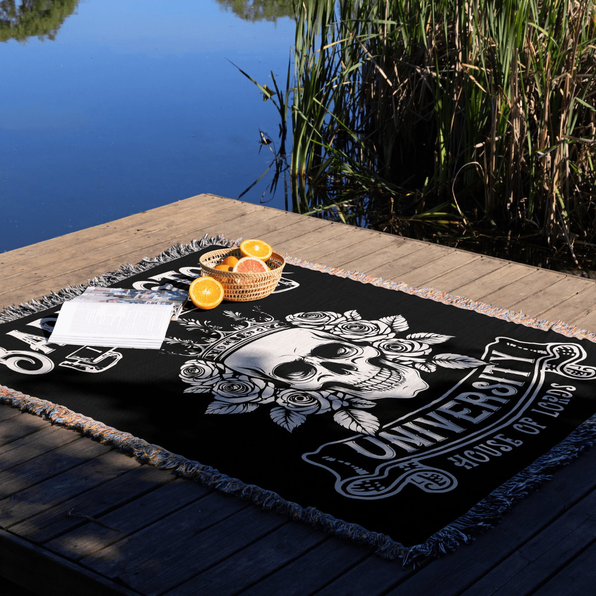 Barrington University Woven Blanket – The House of Lords Series-Inspired Throw-Offbeat Opulence