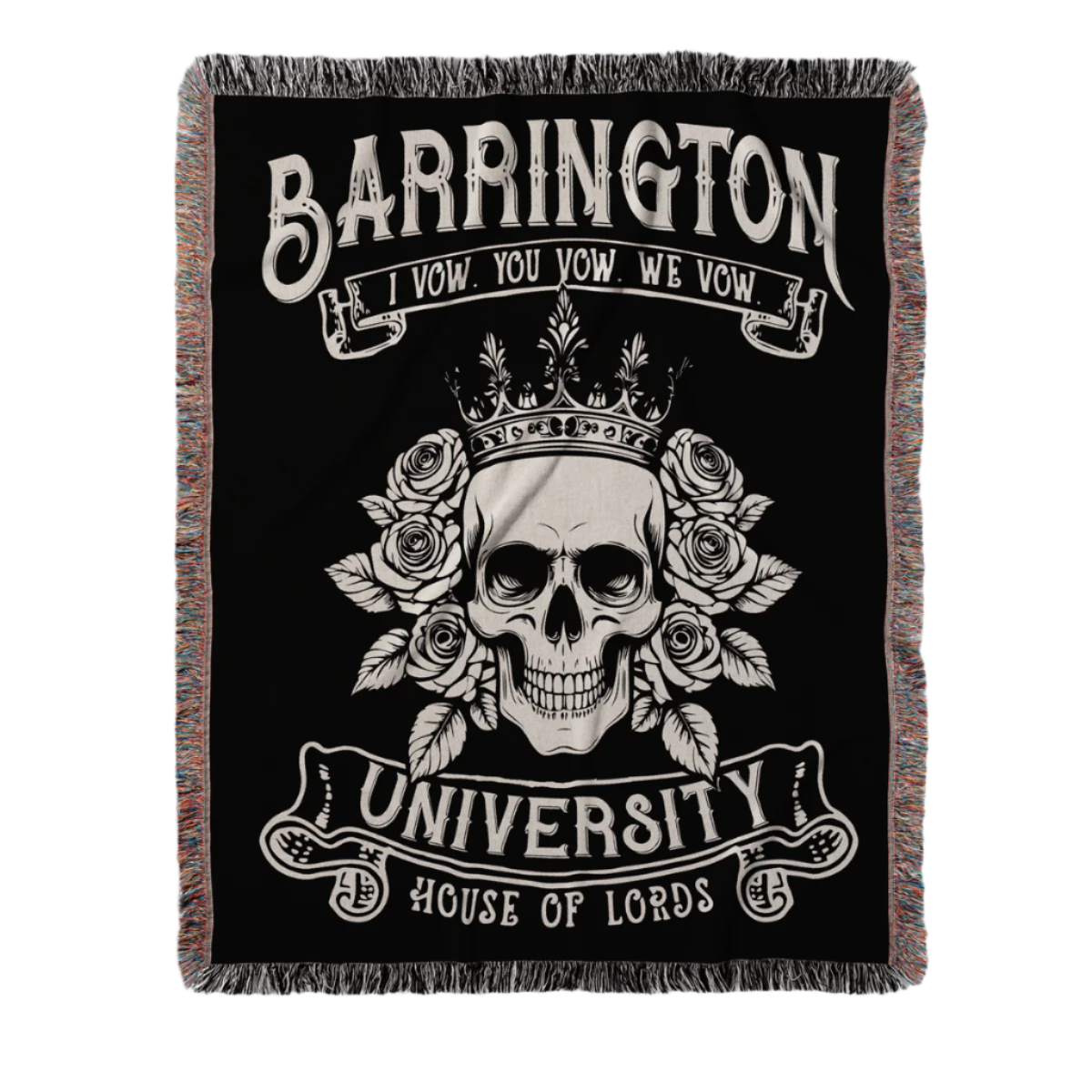Barrington University Woven Blanket – The House of Lords Series-Inspired Throw-Offbeat Opulence