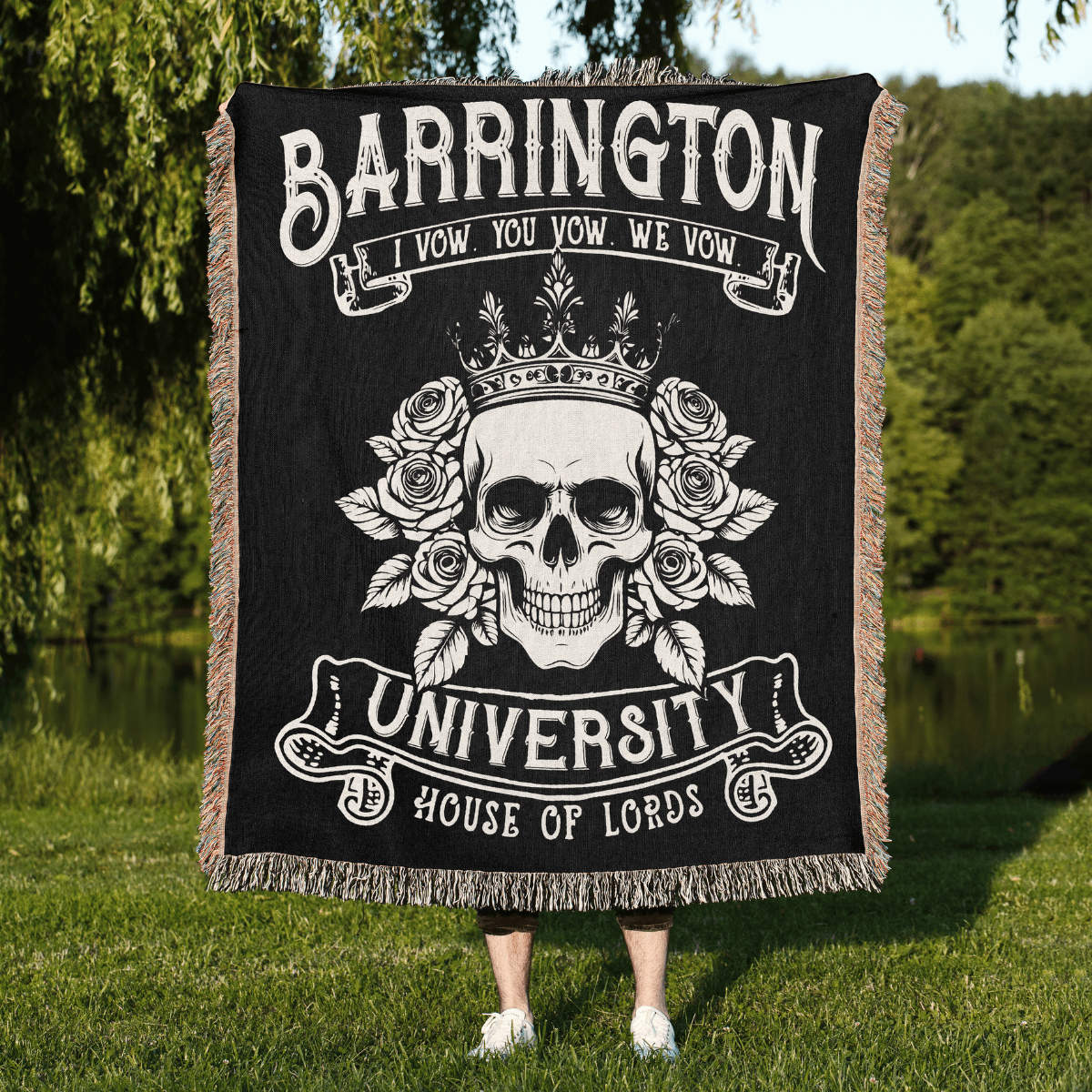 Barrington University Woven Blanket – The House of Lords Series-Inspired Throw-Offbeat Opulence