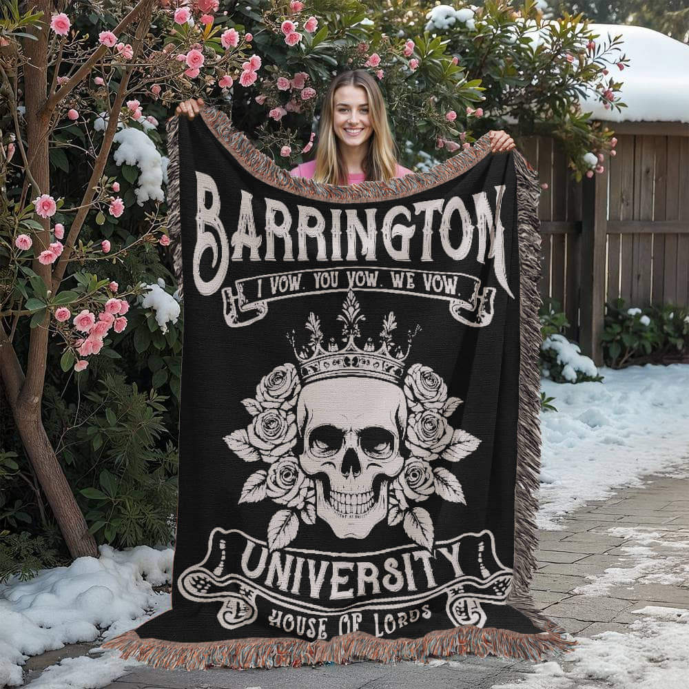 Barrington University Woven Blanket – The House of Lords Series-Inspired Throw-Offbeat Opulence