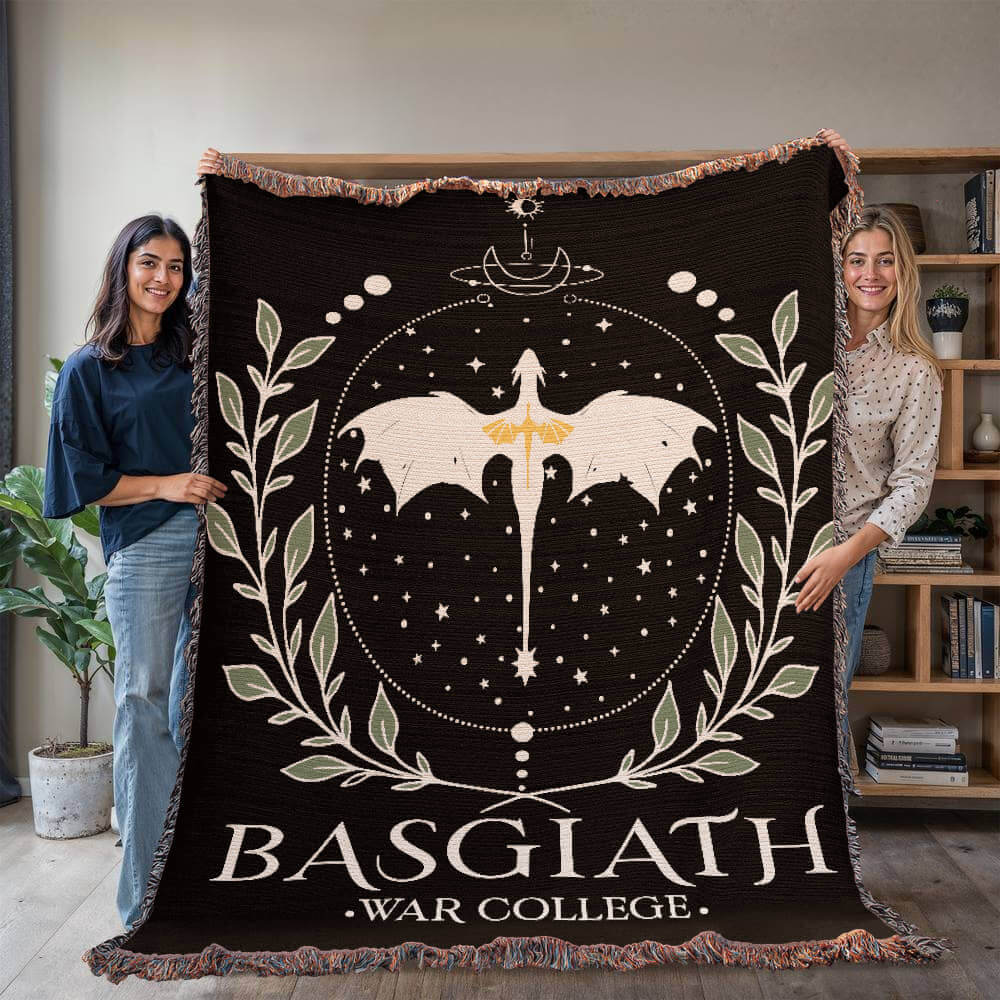 Basgiath War College Woven Blanket – Fly or Die-Offbeat Opulence