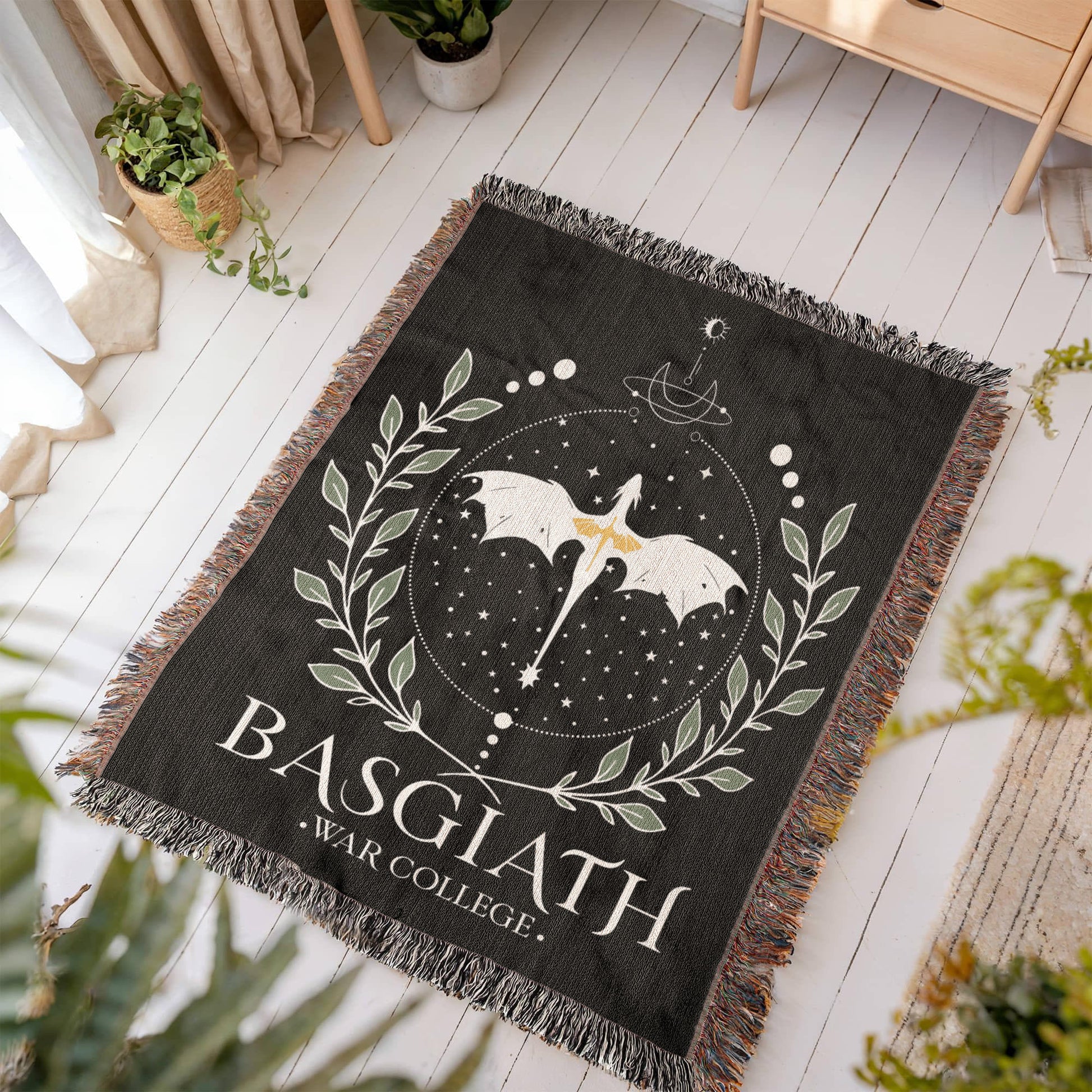 Basgiath War College Woven Blanket – Fly or Die - Offbeat Opulence