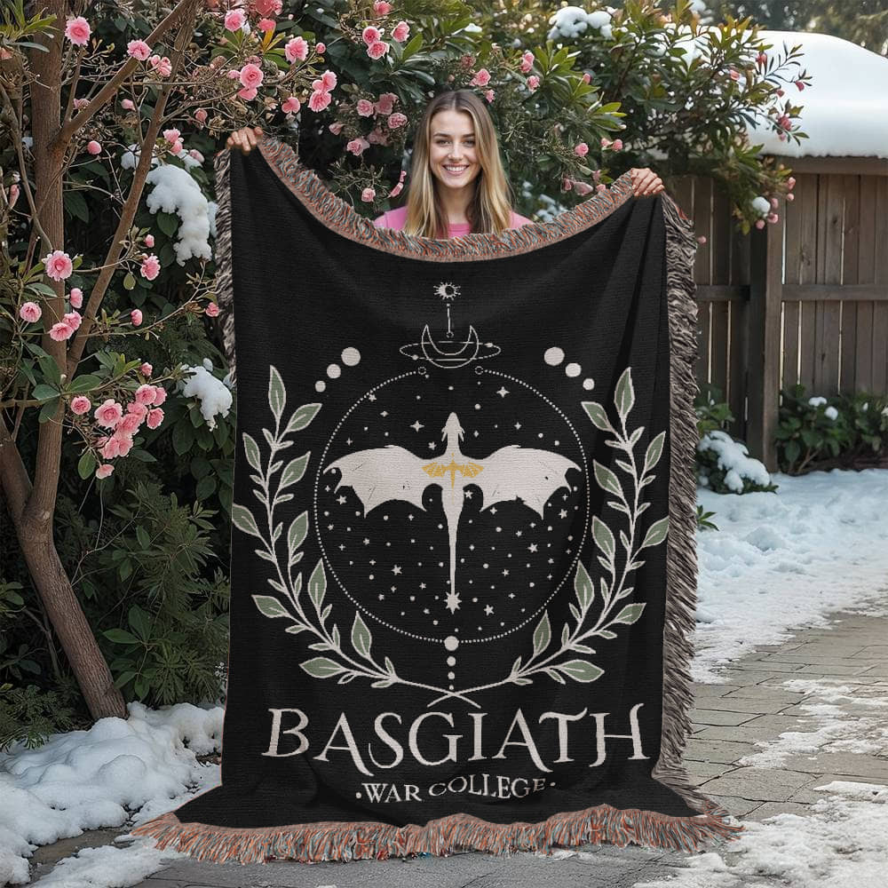 Basgiath War College Woven Blanket – Fly or Die-Offbeat Opulence