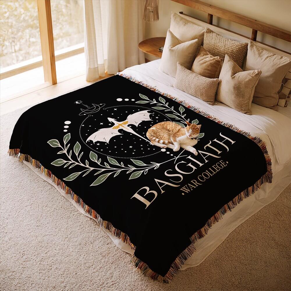 Basgiath War College Woven Blanket – Fly or Die-Offbeat Opulence