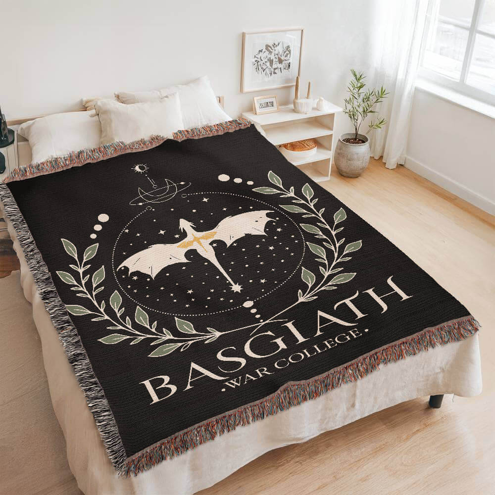 Basgiath War College Woven Blanket – Fly or Die-Offbeat Opulence