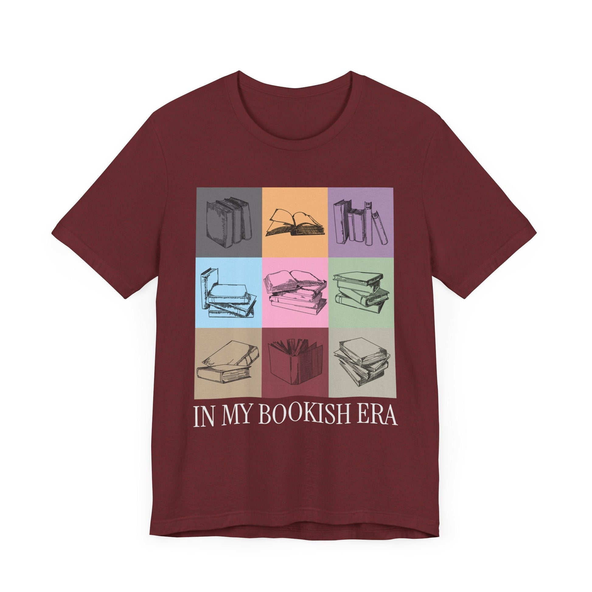 Bookish Era T-Shirt – Dark Red - Offbeat OpulenceOpulence