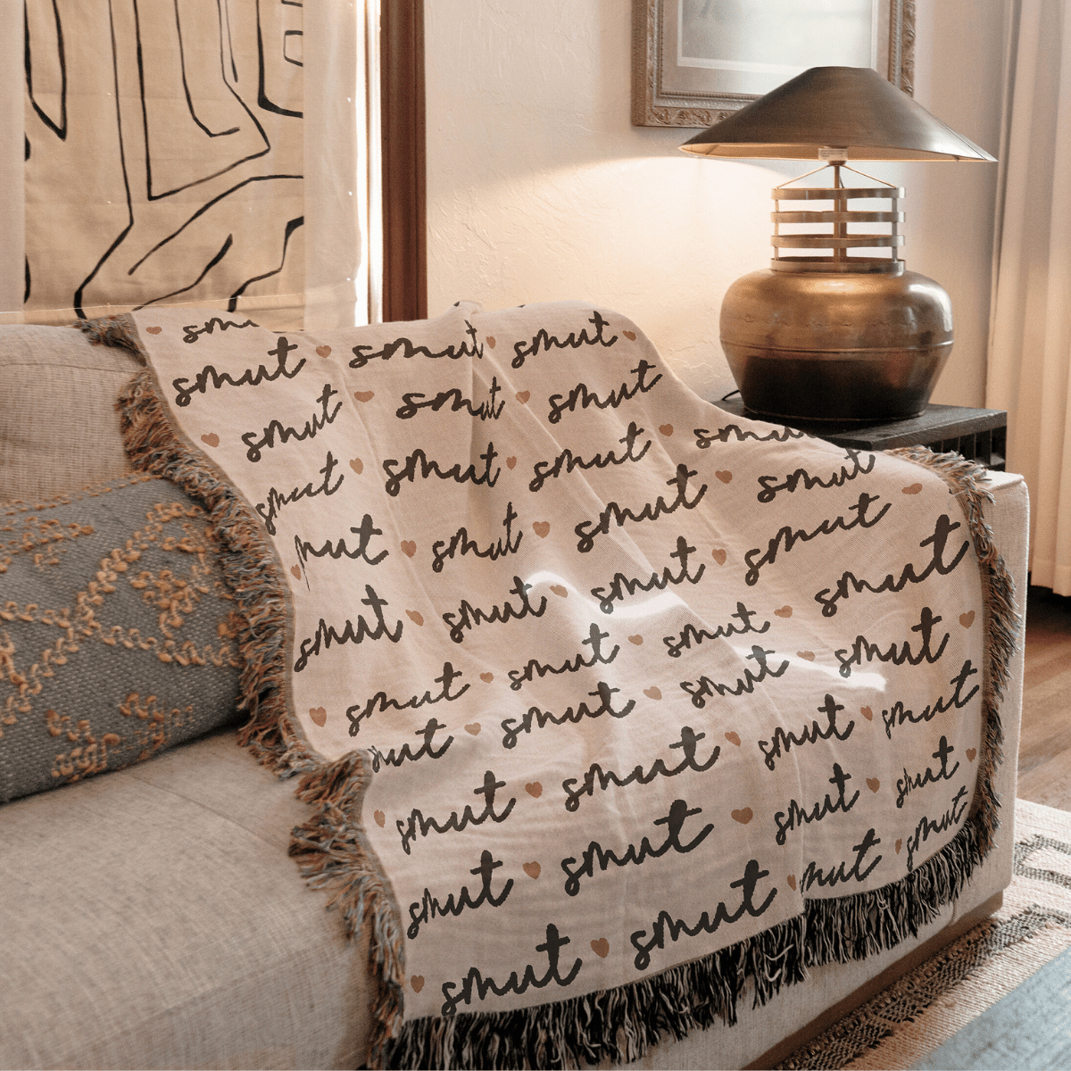 Certified Smut Lover – Woven Blanket-Offbeat Opulence
