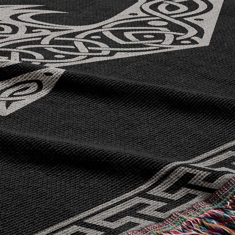 Dragon Seal Woven Blanket - A Legacy of Elder Power & Destiny-Offbeat Opulence