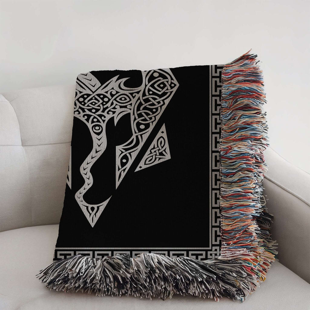 Dragon Seal Woven Blanket - A Legacy of Elder Power & Destiny-Offbeat Opulence
