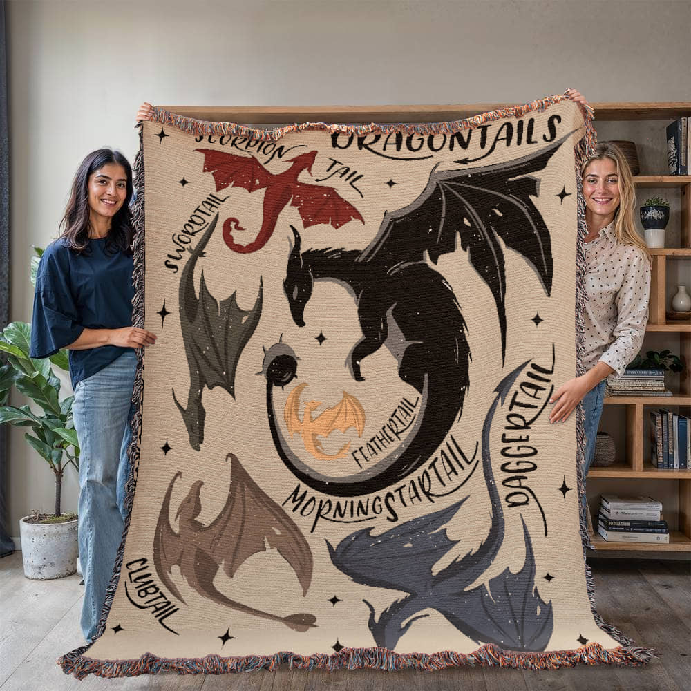 Dragon tails Woven Blanket - Offbeat Opulence