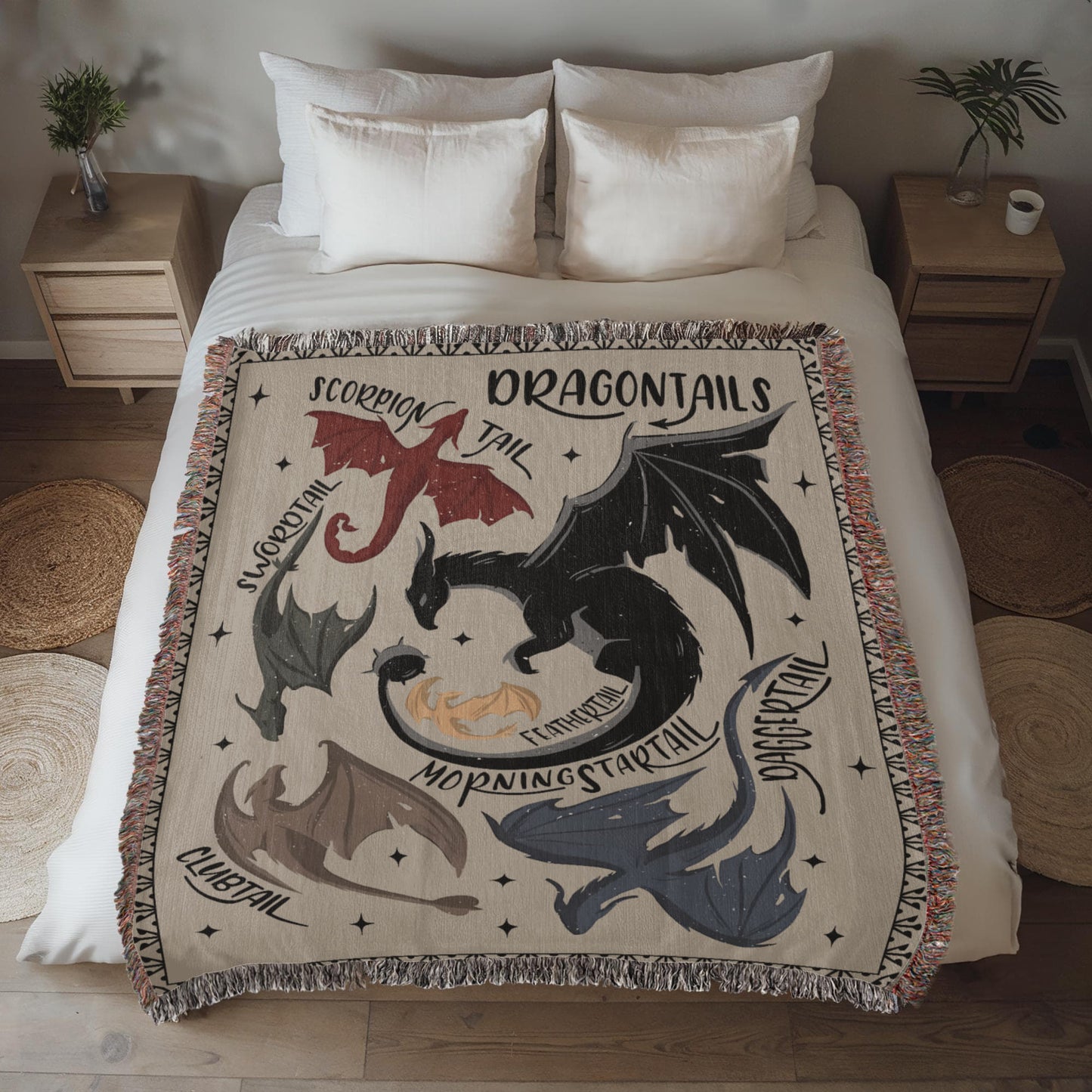 Dragon tails Woven Blanket - Offbeat Opulence