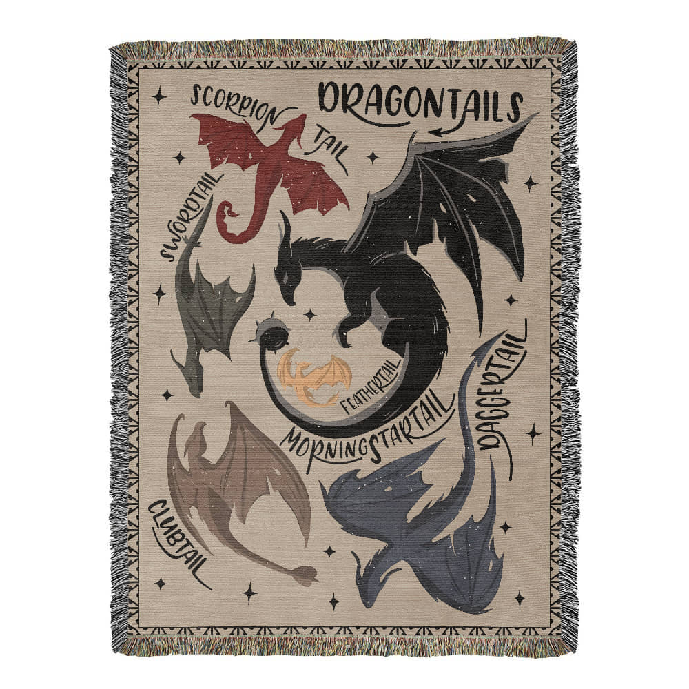 Dragon tails Woven Blanket - Offbeat Opulence