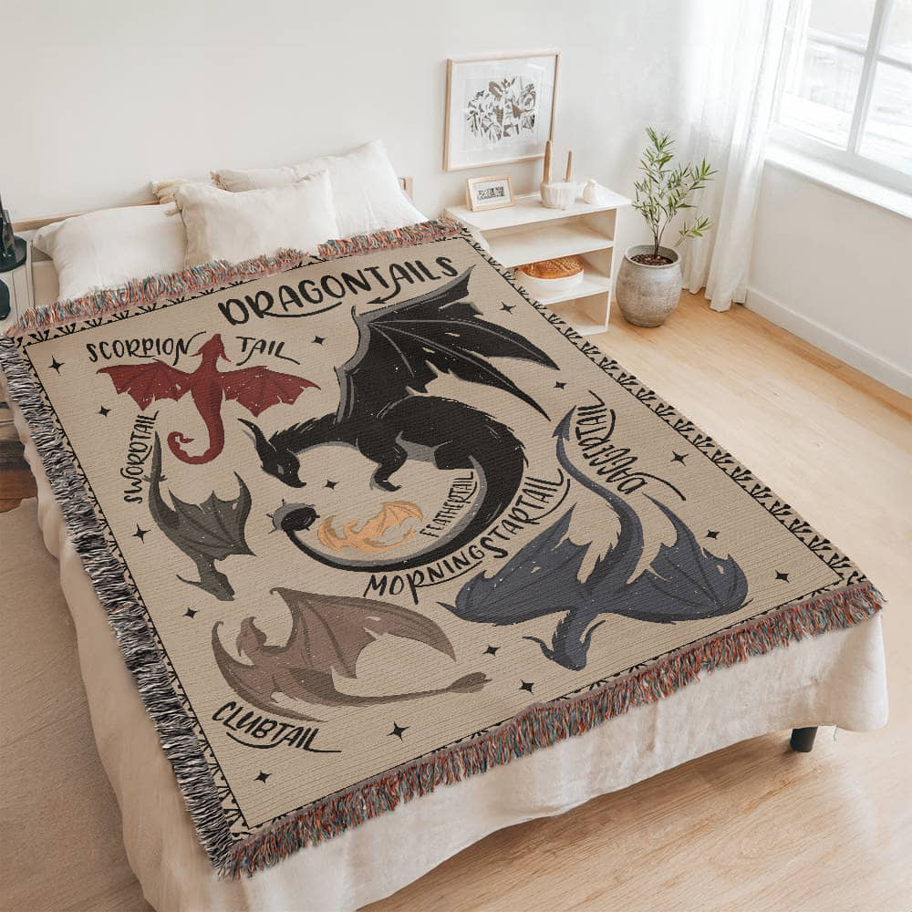 Dragon tails Woven Blanket - Offbeat Opulence