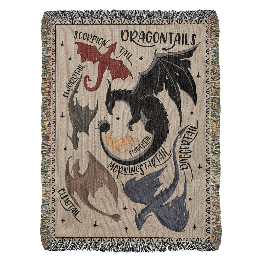 Dragon tails Woven Blanket - Offbeat Opulence