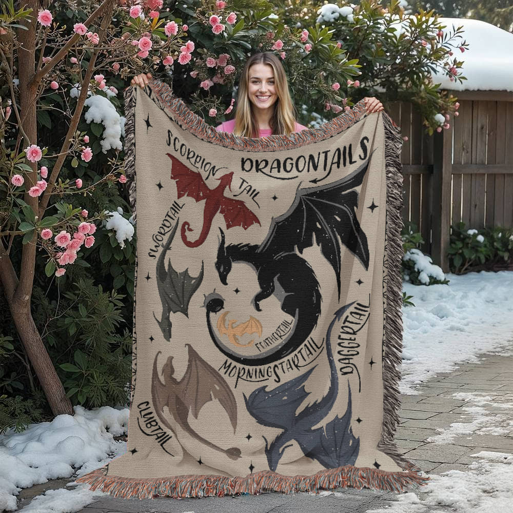 Dragon tails Woven Blanket - Offbeat Opulence