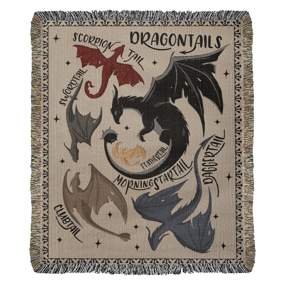 Dragon tails Woven Blanket - Offbeat Opulence