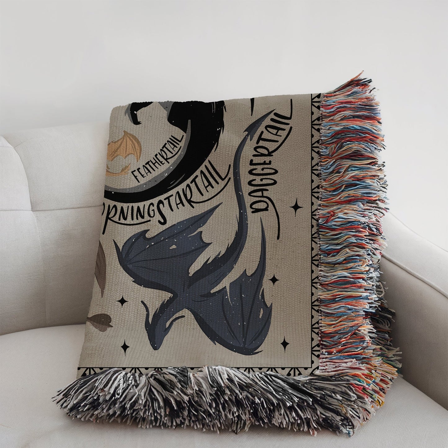 Dragon tails Woven Blanket - Offbeat Opulence