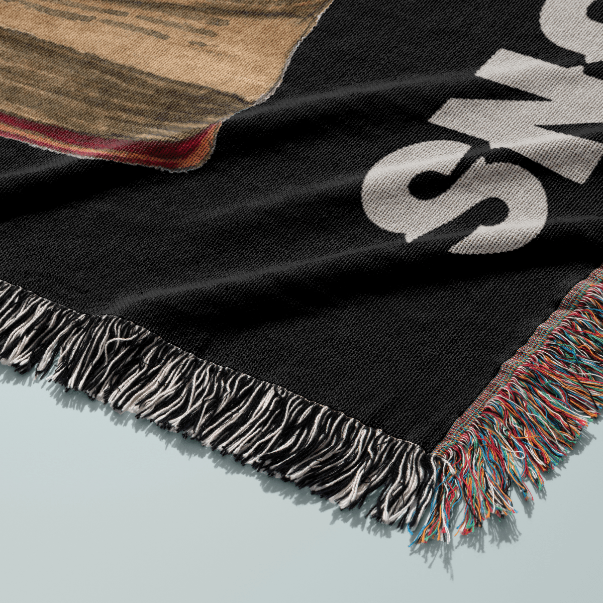 Emotionally Attached to Fictional Dragons – Woven Blanket - Offbeat Opulence