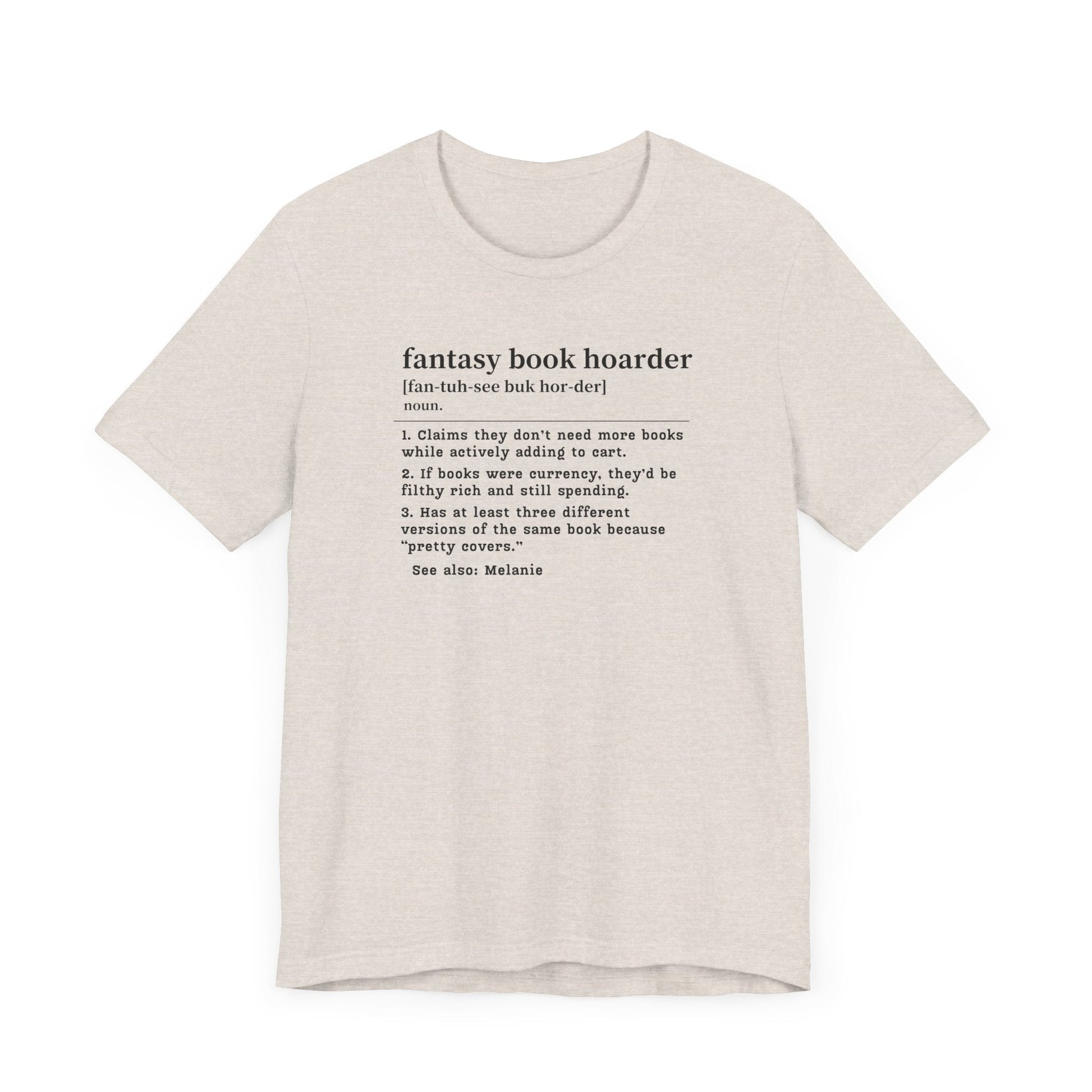 Fantasy Book Hoarder Definition T-Shirt – Personalized Book Collector Tee - Offbeat Opulence