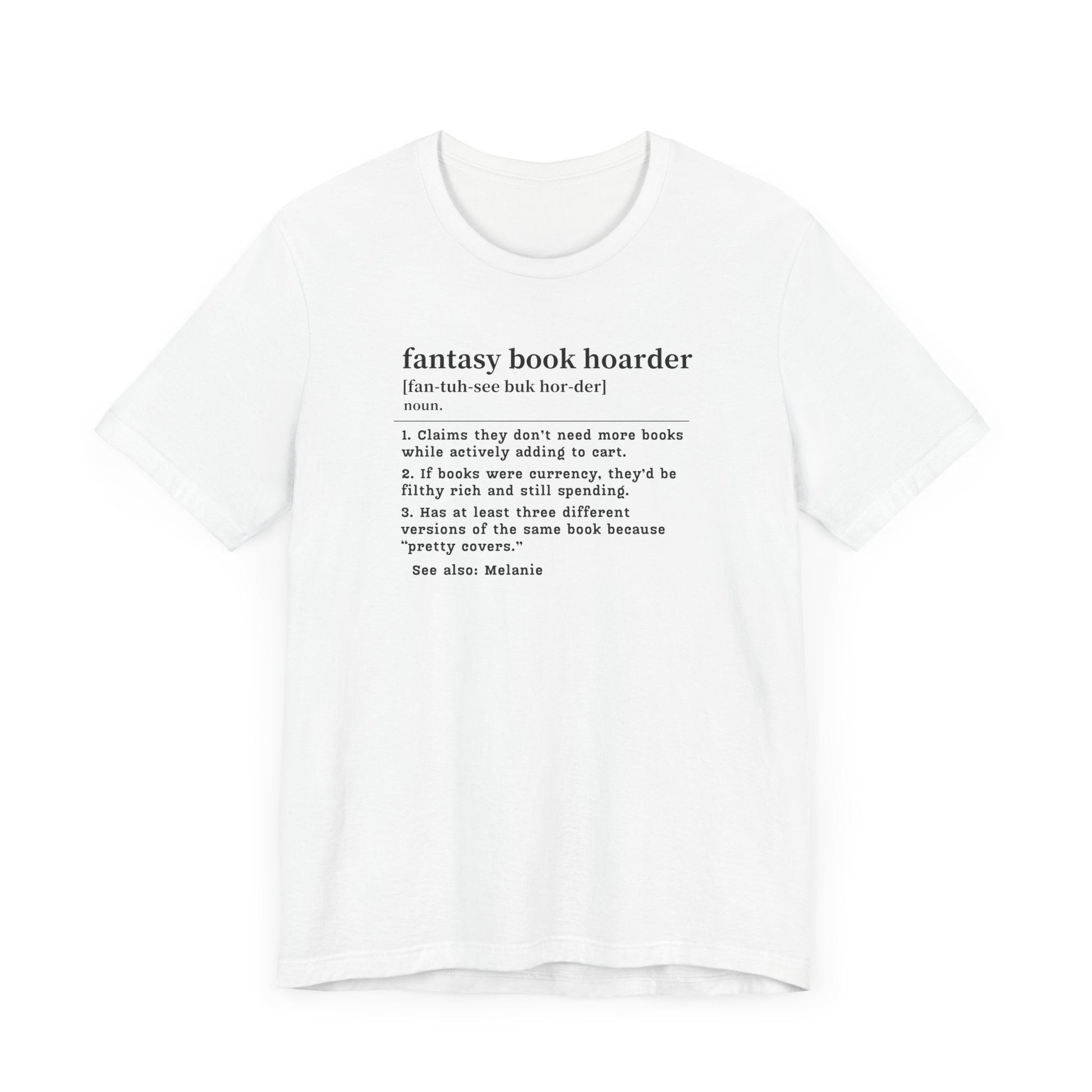 Fantasy Book Hoarder Definition T-Shirt – Personalized Book Collector Tee - Offbeat Opulence
