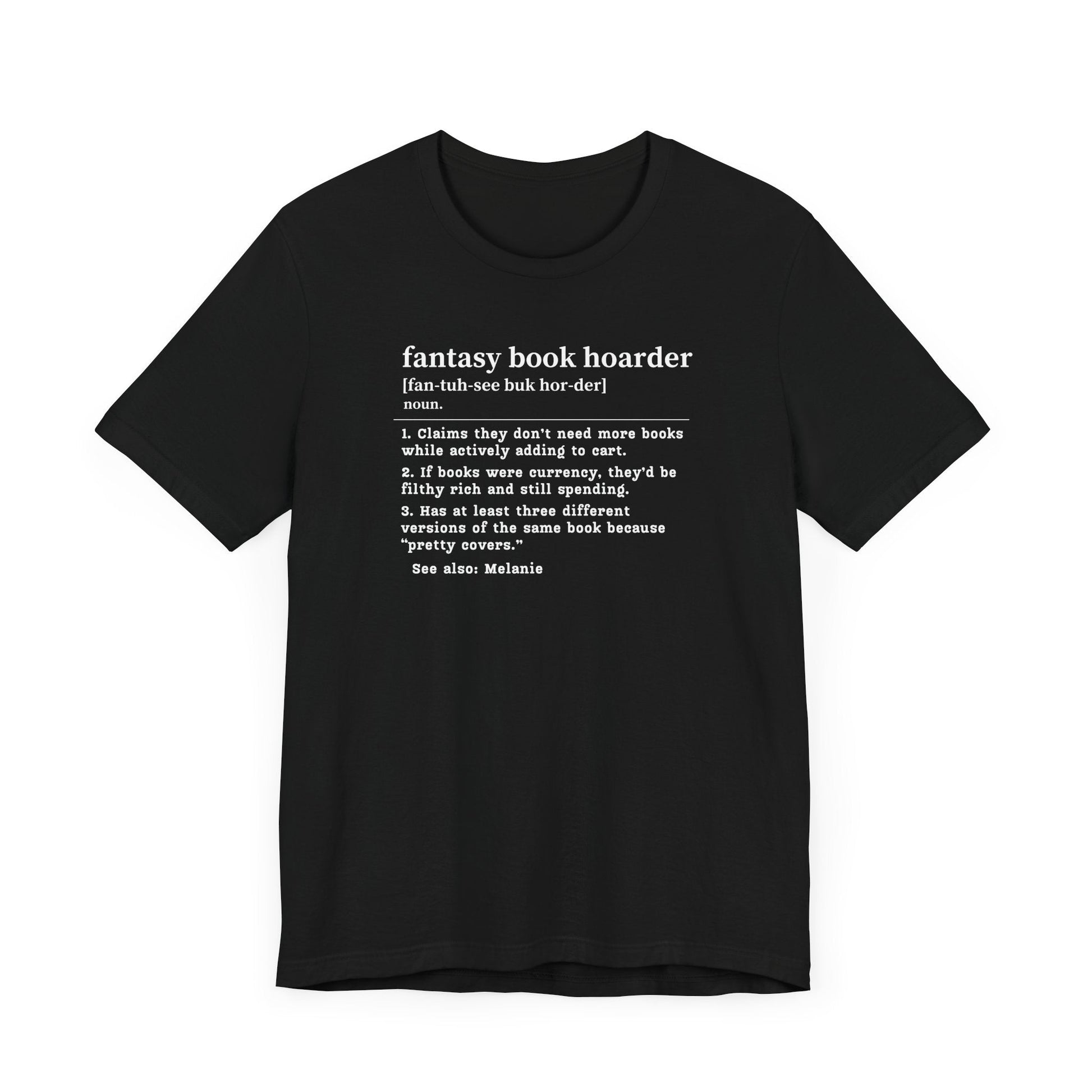 Fantasy Book Hoarder Definition T-Shirt – Personalized Book Collector Tee - Offbeat Opulence