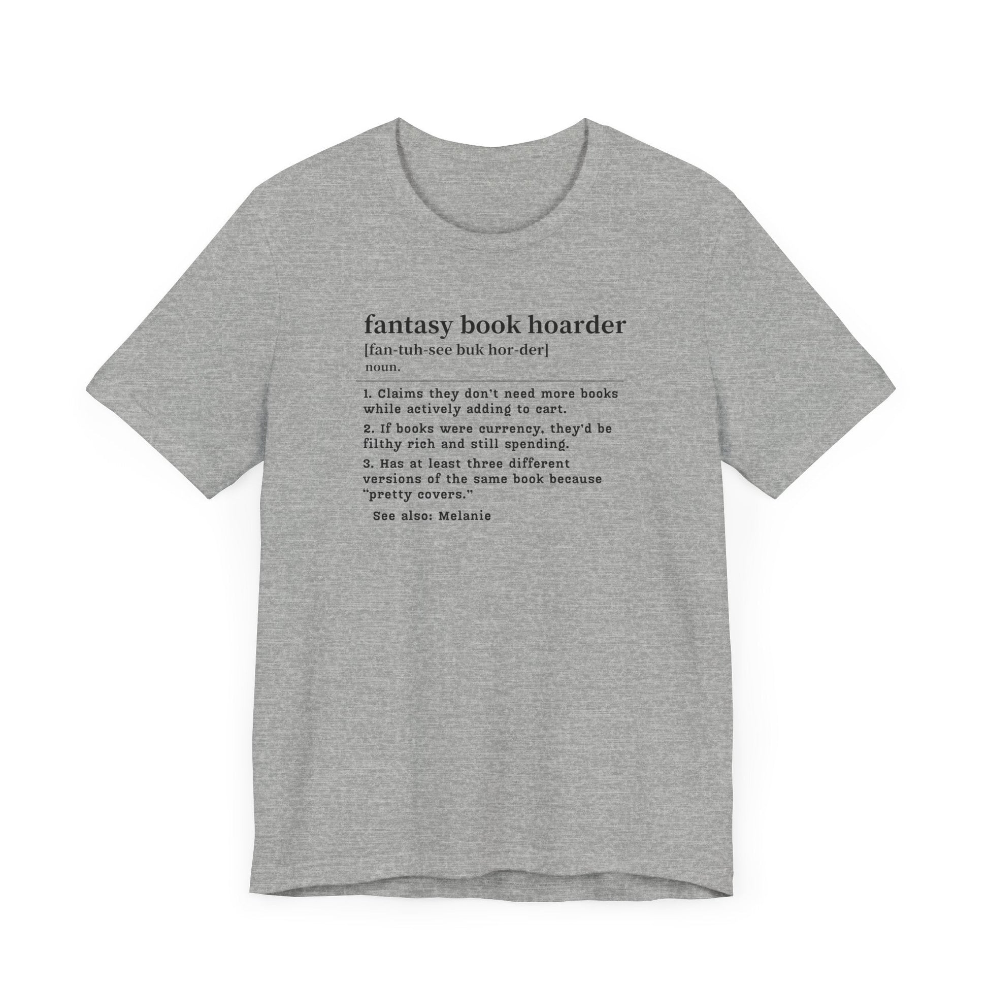 Fantasy Book Hoarder Definition T-Shirt – Personalized Book Collector Tee - Offbeat Opulence