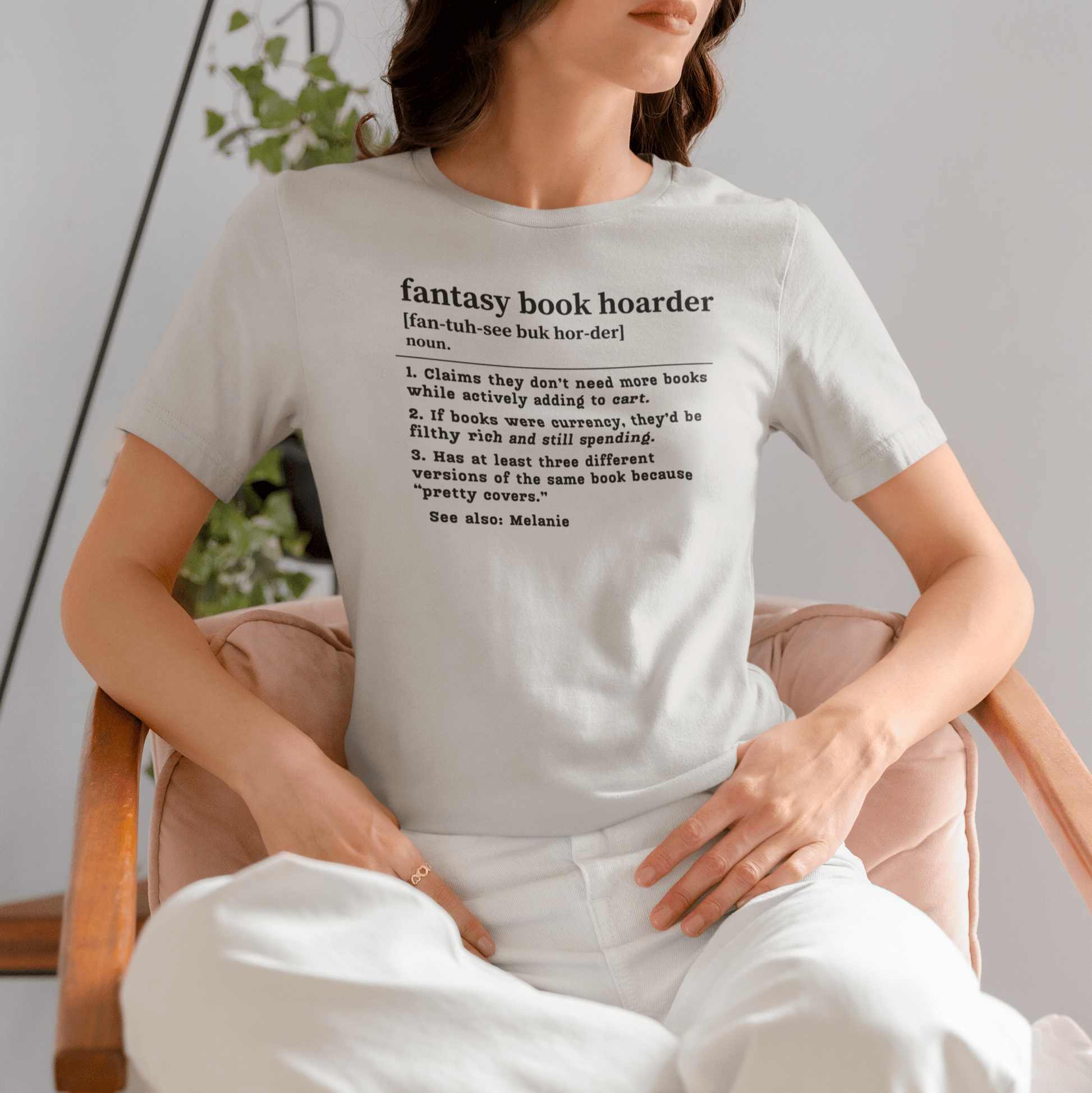 Fantasy Book Hoarder Definition T-Shirt – Personalized Book Collector Tee - Offbeat Opulence