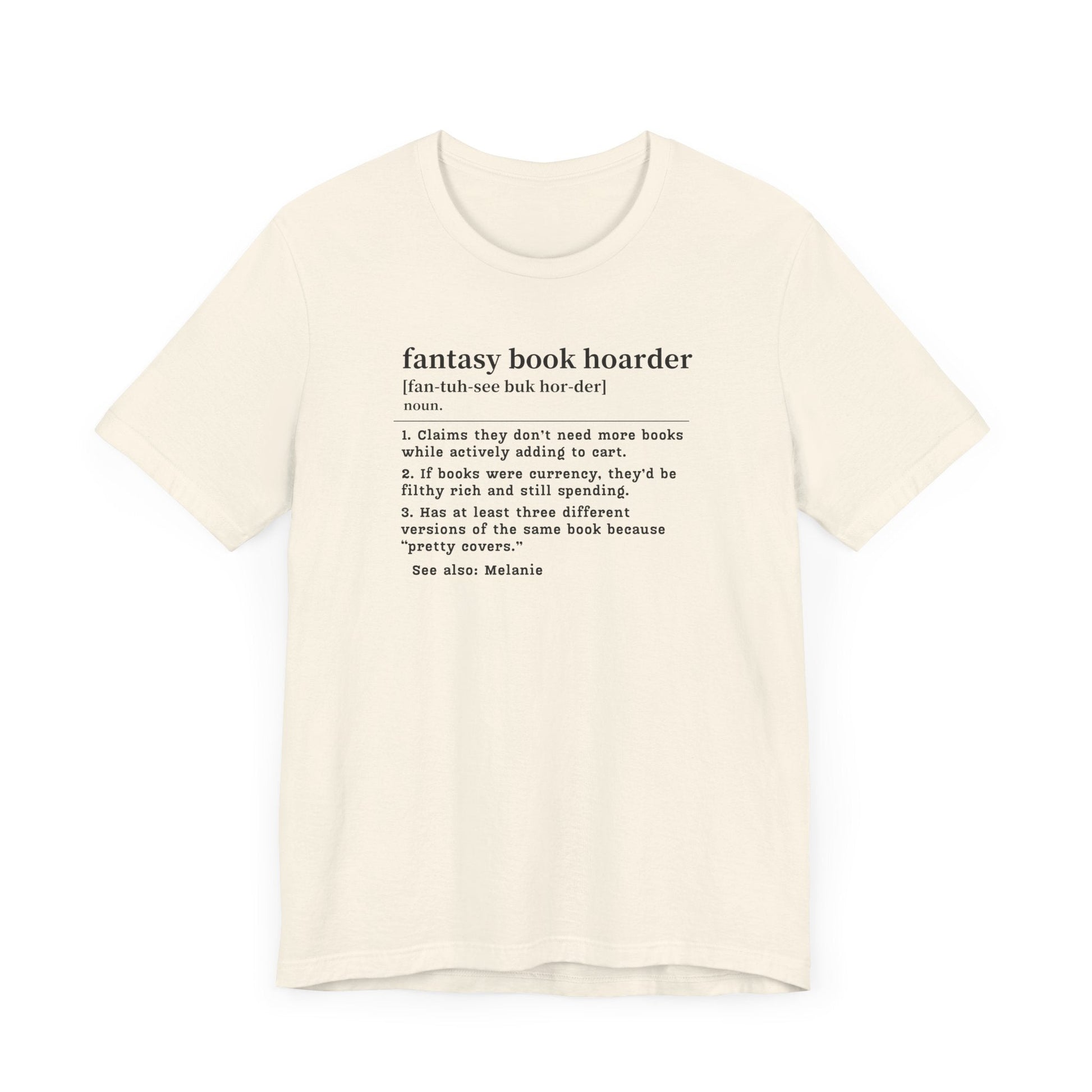 Fantasy Book Hoarder Definition T-Shirt – Personalized Book Collector Tee - Offbeat Opulence