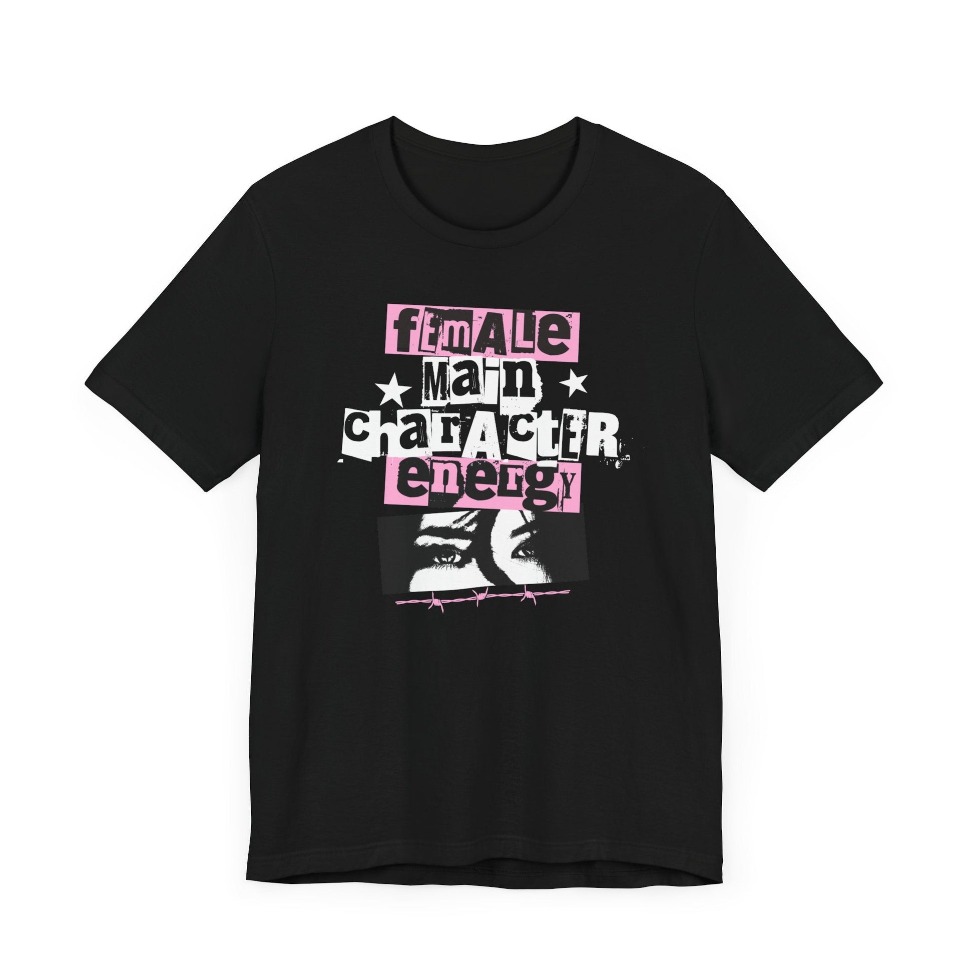 Female Main Character Energy – Retro ’80s Punk Tee - Offbeat Opulence